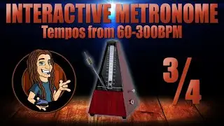 Interactive 3/4 Metronome from 60 to 300 BPM