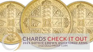 2021 Gothic Crown Quartered Arms 2 oz Gold Proof Coin