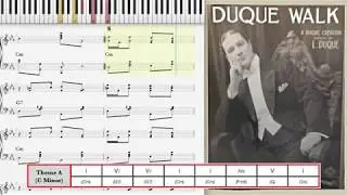 Duque Walk (Ragtime piano with harmonic analysis) (Dorian Henry, piano rendition)