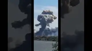 Взрыв возле Евпаторию в скаском рне Новофедоровка. Аэродром крым , концовка лучше не придумаешь