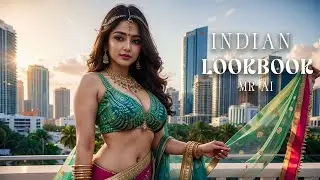 [4K] AI ART Indian Lookbook Girl Al Art video - Miami City