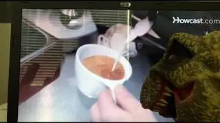 DINOSAUR PUPPET DOES COFFEE ART- EXTREME FAIL!!!