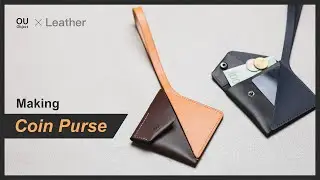Leather | Make an unique Coin Purse / Modern Pouch Making Crafts / DIY / Free pattern