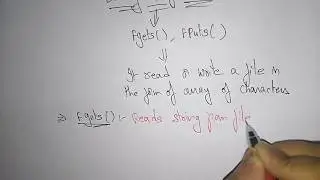 fputs and fgets in c|  file operations |
