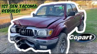 We bought a wrecked 1st Gen Tacoma to REBUILD from Copart!