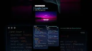 Transparent Login Form Pure CSS...❤️ | 