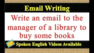 Write an email to manager of a library to buy some books in english | buy some book email in english