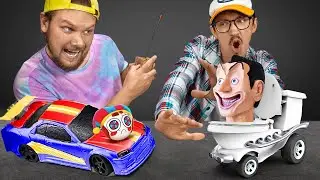 Pomni vs Skibidi 🏁 Amazing Car Building Challenge 🏎️ 💨 Cool RC Cars Racing