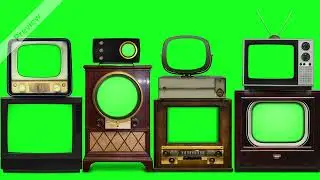 Different Shapes Old TVs VFX Green Screen Film Making free video