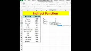 Indirect Function in Excel - Simple way to lookup values 