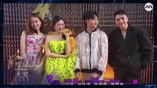 Photoboard Pose: Oh Ling En, Regene Lim, Damien Teo, Kyle Chan | Star Awards 2024 Walk Of Fame