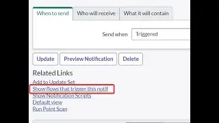 Find Flows and Subflows that send a notification in Servicenow