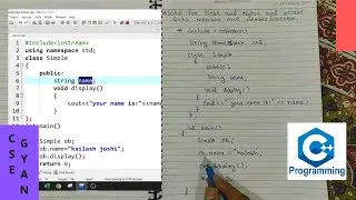Program for Classes and Object | Access data member and Member function C++ Programming Language -54