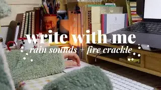 NANOWRIMO 2023 WRITE WITH ME 📝🕒 *ambience* typing sounds, light rain, fire crackle