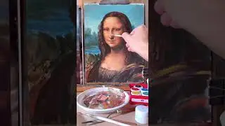 Непрофессиональной гуашью напишу Мону Лизу кисти Леонардо да Винчи.