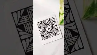 Draw with me 🖌️🎨 / zentangle patterns #art #satisfying #shorts #drawing #zentanglart