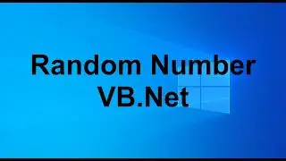How to Generate Random Number using VB.Net