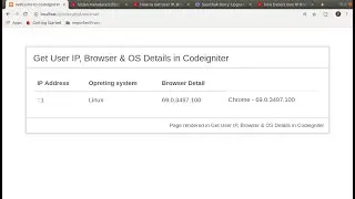 Detect User IP Browser Operating System Details Codeigniter
