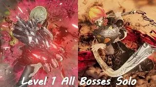 [噬血代碼/Code Vein]★4 Lv1 solo all Bosses／一等角色單打難度4主線王