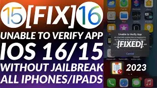 Fix Unable to Verify App iOS 16/15 | Fix App is No Longer Available without Jailbreak iOS 16/15|2023