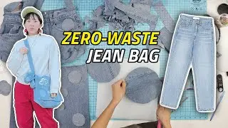 Making a zero-waste bag from an old pair of jeans