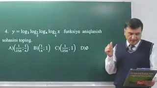 Matematika 84-dars. Logarifmik funksiya aniqlanish va qiymatlar sohasi. Yangi to'plam. Matematika.