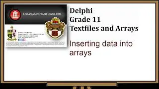 3. Inserting data into arrays