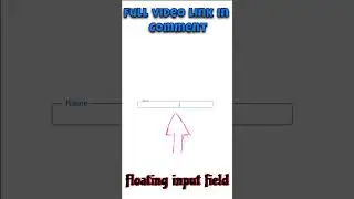 Floating Label Input using HTML & CSS. 