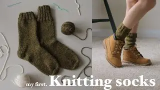 [My first] Knitting socks as a TOTAL beginner 🧶🧦