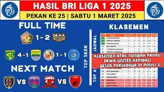 Hasil Liga 1 2025 - Persik vs Dewa United - Klasemen Liga 1 2024 Terbaru Hari Ini - Liga 1