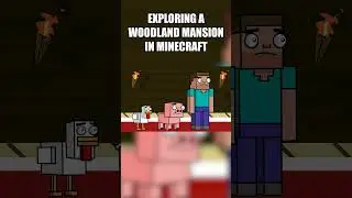 exploring a woodland mansion in minecraft! #minecraft