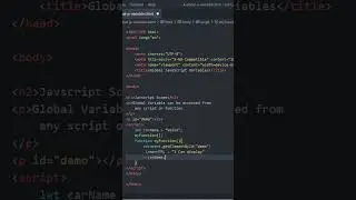 Global Variable in JavaScript 