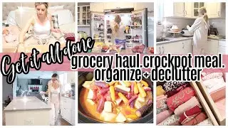 *NEW* GET IT ALL DONE // GLUTEN FREE GROCERY HAUL + CROCKPOT MEAL // DECLUTTER + ORGANIZE WITH ME