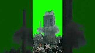 8 Building Demolition Green Screen Vids - #shorts Version