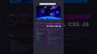 🖱️ Custom Cursor 2025! 💻✨ | Modern HTML, CSS, & JS Design in 60 Seconds