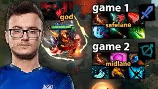 MIRACLE 2 Games with SHADOW FIEND Midlane & Safelane in dota 2