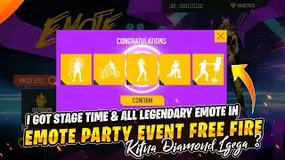New Emote Party Event Free Fire🔥 I Got Stage Time & All Legendary Emote || Kitna Diamond Lgega ?