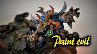 Стрим. Роспись демона для диорамы/Miniature painting