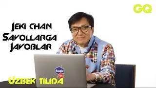 Jeki chan Internetdagi savollarga javob bermoqda