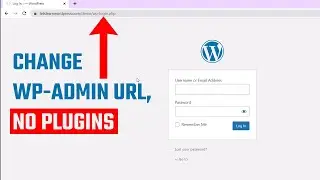 Change WordPress login page URL, without plugins | WordPress Security | 