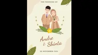 undangan pernikahan digital tema animasi