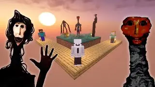 Surviving EVERY HORROR MOD on Skyblock in Minecraft