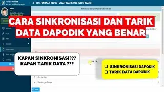 CARA SINKRONISASI DAN TARIK DATA DAPODIK YANG BENAR
