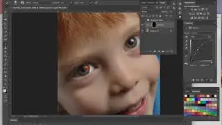 Editing Eyes in Photoshop using Curves