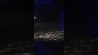 Thunder Storm in Plane Over Los Angeles