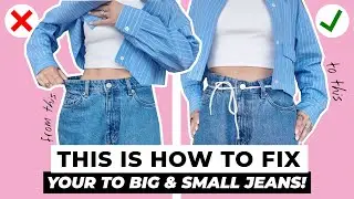 How To DOWNSIZE and UPSIZE JEANS In The Waist To Fit Perfectly! | JEANS HACK
