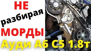 Ауди А6 С5 1.8т замена ремня ГРМ. Как заменить ГРМ на Ауди А6 С5 БЕЗ РАЗБОРА МОРДЫ.