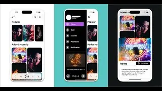 SwiftUI: Designing a Photo Gallery App with a Custom Side Menu & Tab Bar & Animations