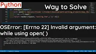 OSError: [Errno 22] Invalid argument: ' 