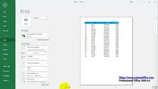 How to print current page in Excel quickly